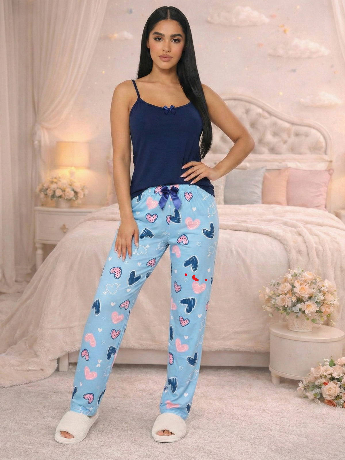 Pijama Mujer Pantalón Largo y Blusa Sisa, Nubes.